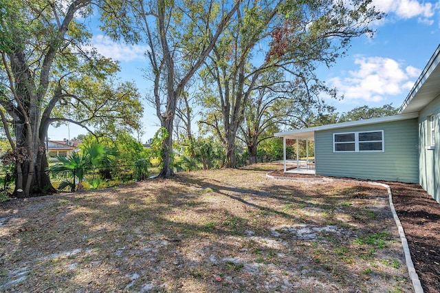 view of yard with a patio