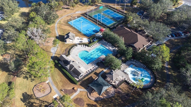 birds eye view of property