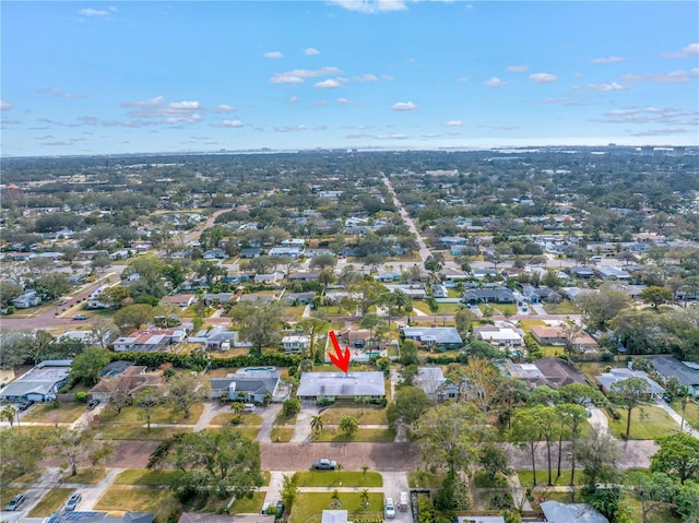 aerial view featuring a residential view