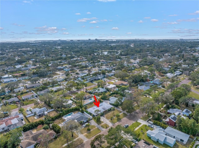 bird's eye view featuring a residential view