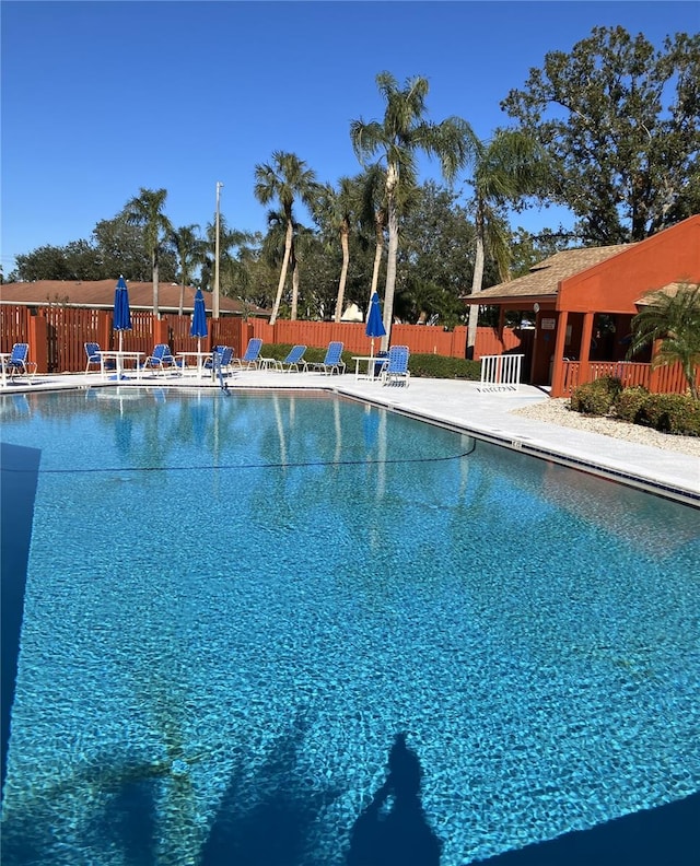 view of pool with a patio