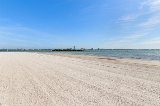 water view featuring a beach view