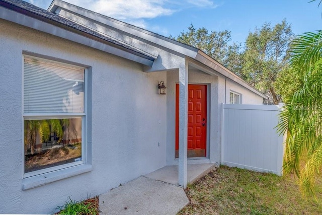 view of doorway to property