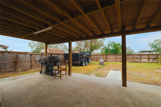 view of patio / terrace with area for grilling