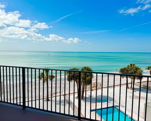 water view featuring a view of the beach