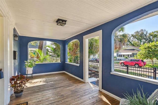 view of sunroom / solarium