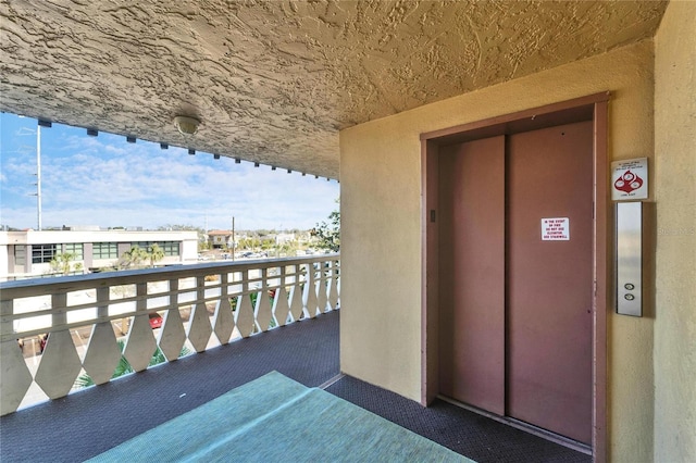 balcony with elevator