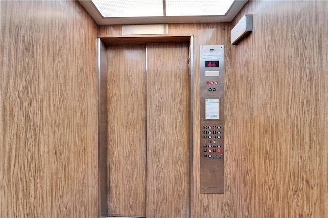 interior details with elevator