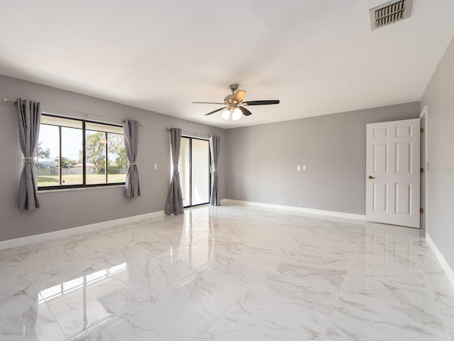 empty room with ceiling fan