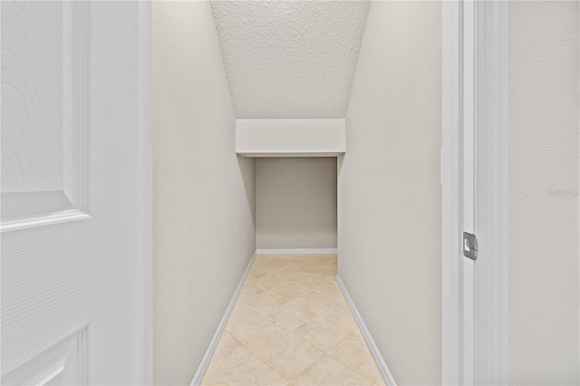 interior space featuring light tile patterned flooring