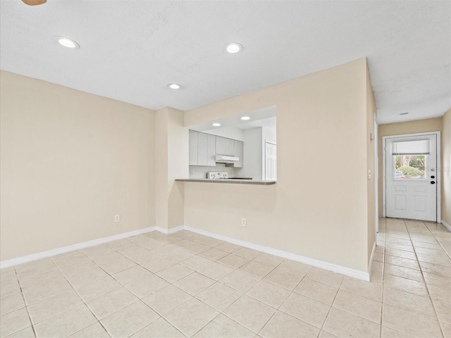 interior space with light tile patterned flooring