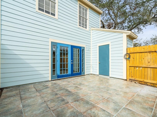 view of patio with french doors