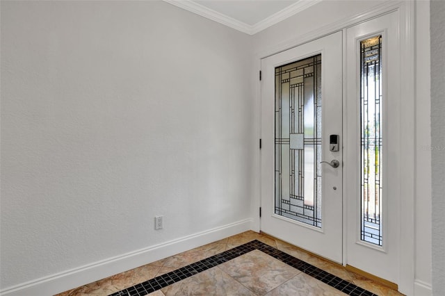 foyer with crown molding