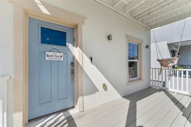 view of doorway to property