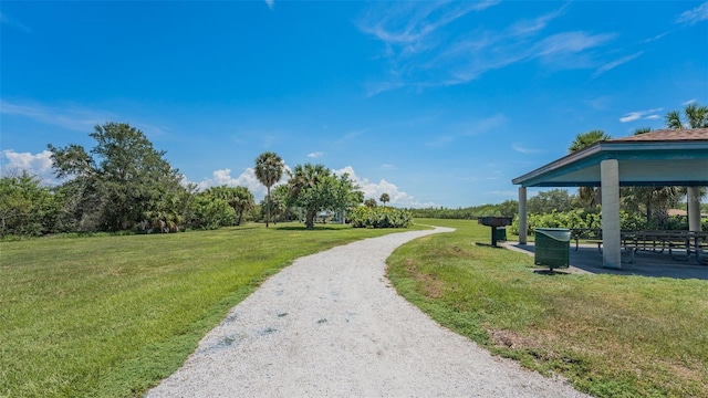 view of home's community featuring a yard