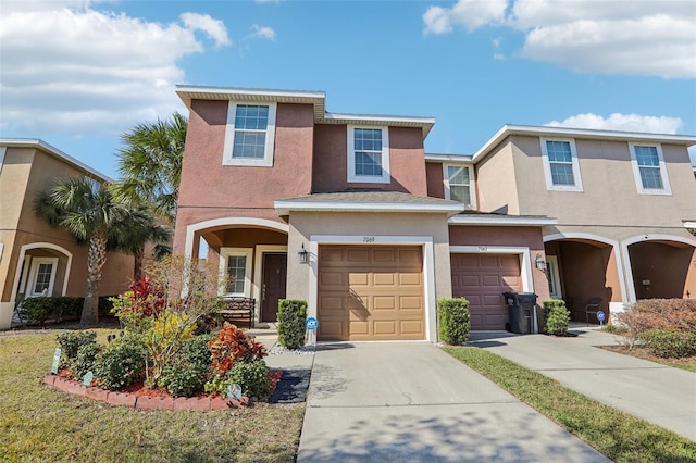 view of front facade with a garage