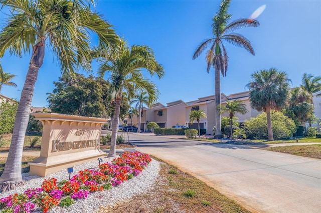 view of community sign