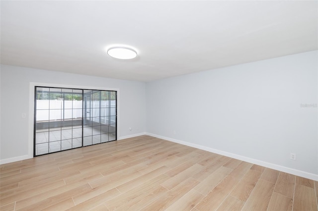 empty room featuring light hardwood / wood-style flooring