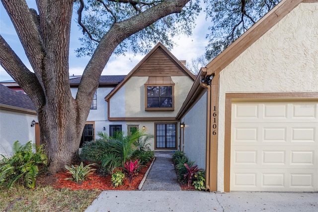 view of front facade with a garage