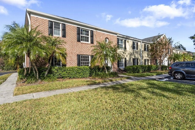 view of front of house with a front yard