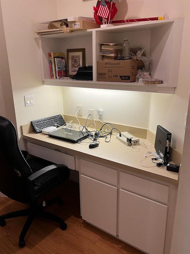 office featuring light hardwood / wood-style floors