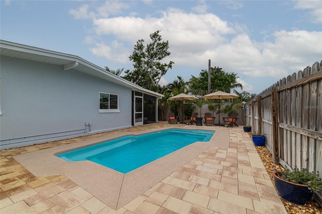 view of pool with a patio