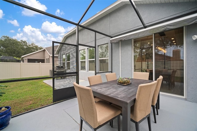 view of sunroom / solarium