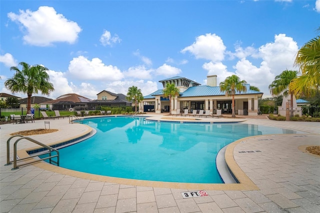 view of pool with a patio area