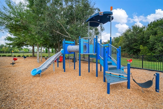 view of jungle gym