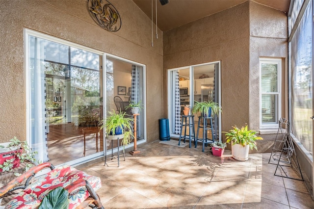 view of sunroom