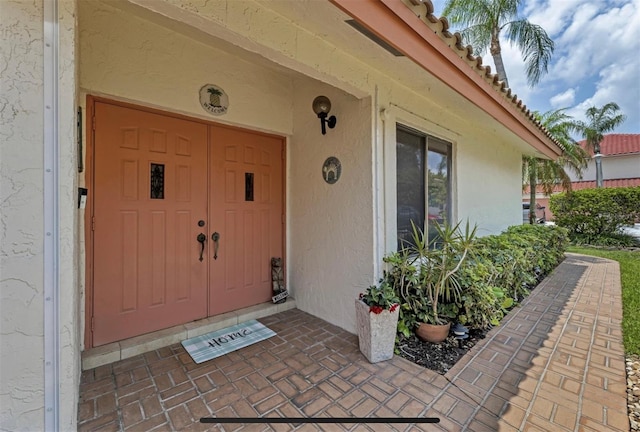 view of doorway to property