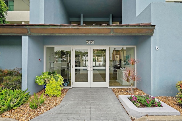 entrance to property with french doors