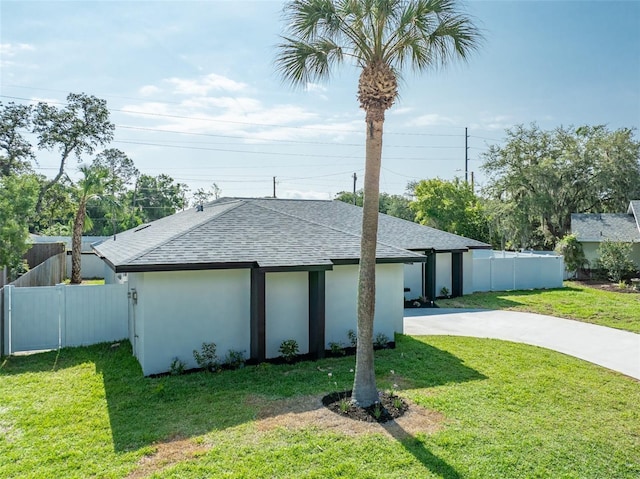 exterior space with a lawn