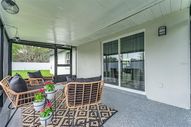 view of sunroom / solarium