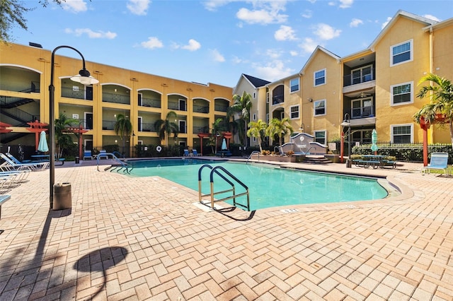 view of pool with a patio