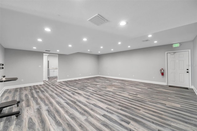 interior space with light wood-type flooring