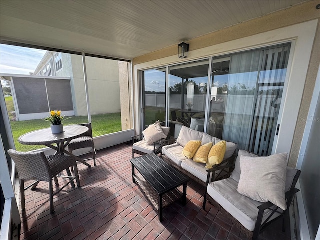 view of sunroom