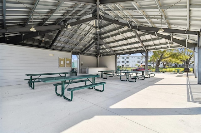 view of community with a gazebo