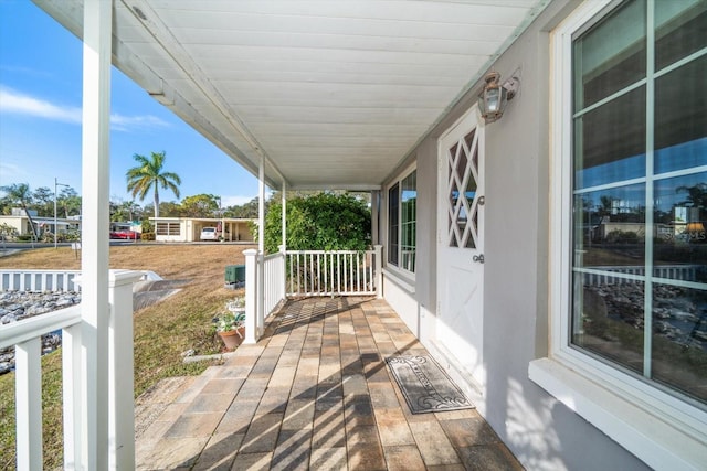 view of patio / terrace with a porch