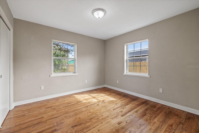 empty room featuring light hardwood / wood-style flooring