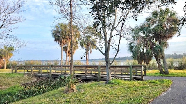 surrounding community with a yard and a rural view