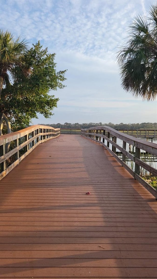 view of dock area