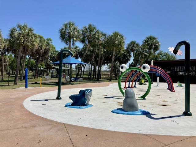 view of community with a playground