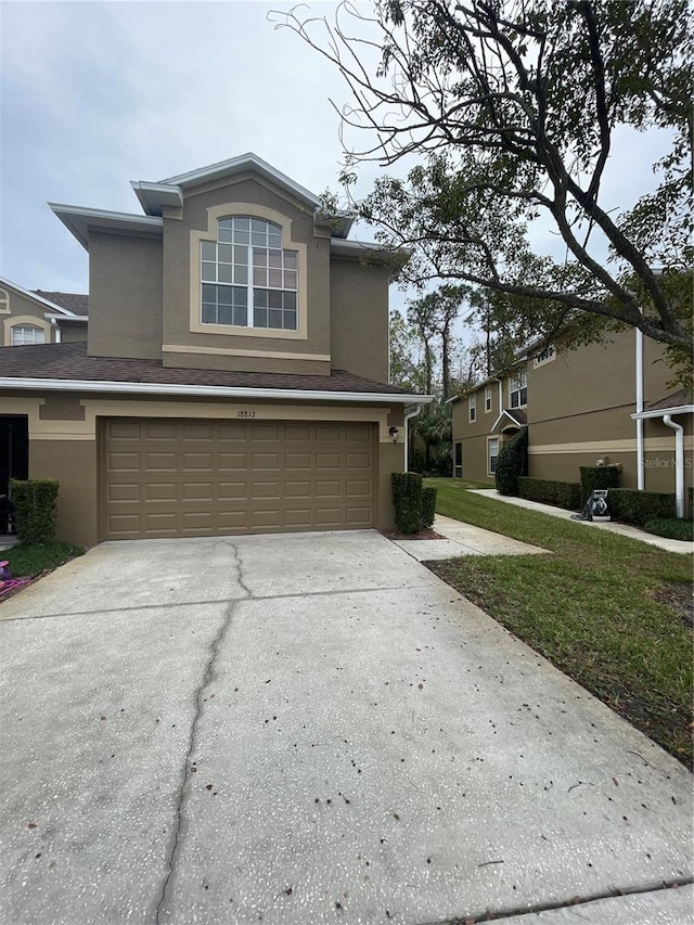 view of front property with a garage