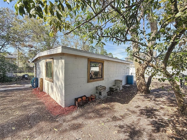 view of home's exterior with central AC unit