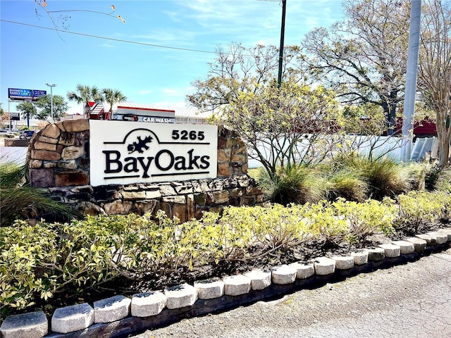 view of community sign