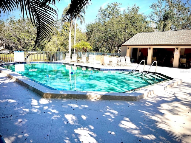 view of pool featuring a patio area