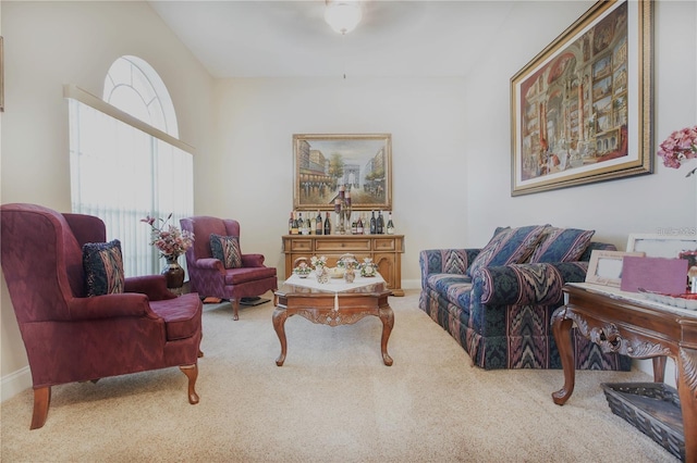 view of carpeted living room