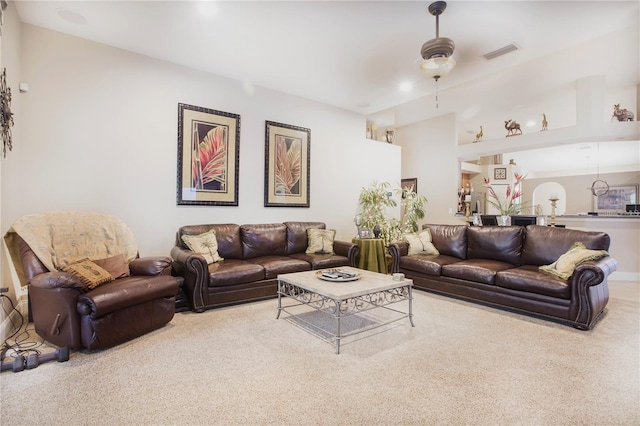 view of carpeted living room