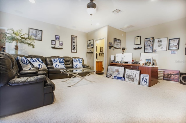 view of carpeted living room